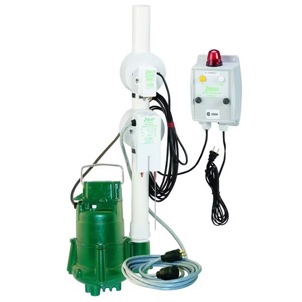 Oil Guard(R) 1-1/2 in. 115V 10.5A 1/2 hp NPT Cast Iron Effluent Pump with Switch, Zoeller, Mfr#: 940-0007